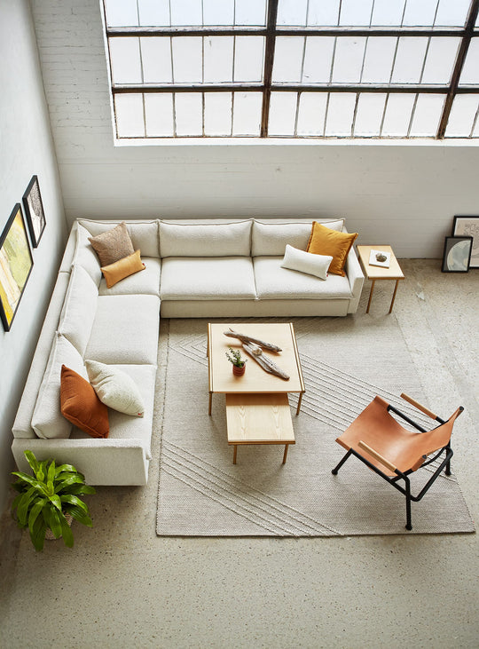 Tapis Avro Gus* Modern, tapis artisanal aux tons neutres et chaleureux. avoine