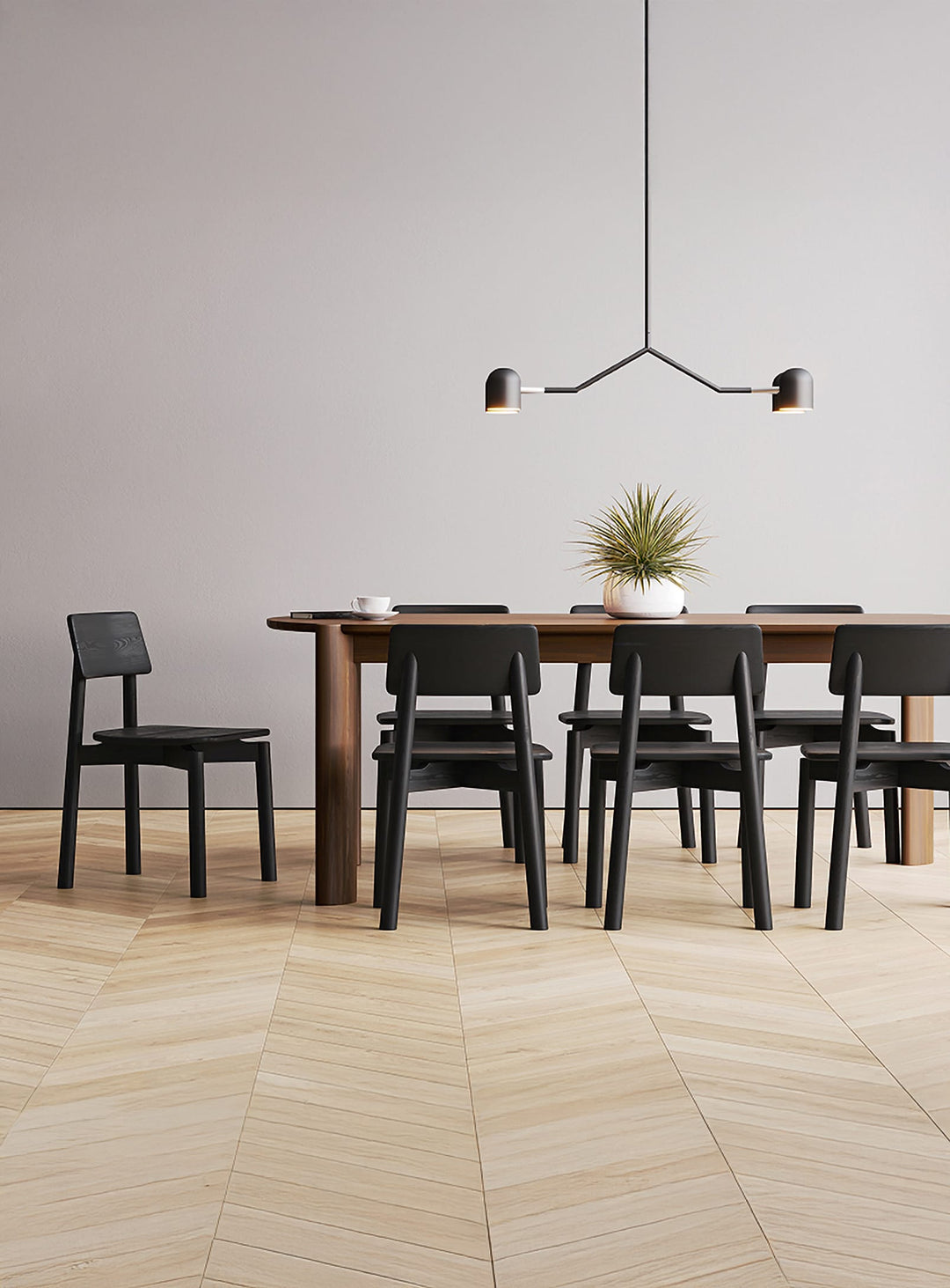 Table à dîner Bancroft de Gus* Modern, parfaite pour créer des souvenirs durables. noyer