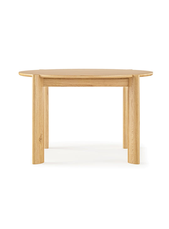 Table ronde Bancroft Gus* Modern, chêne ou noyer pour un style chaleureux. chene blanc