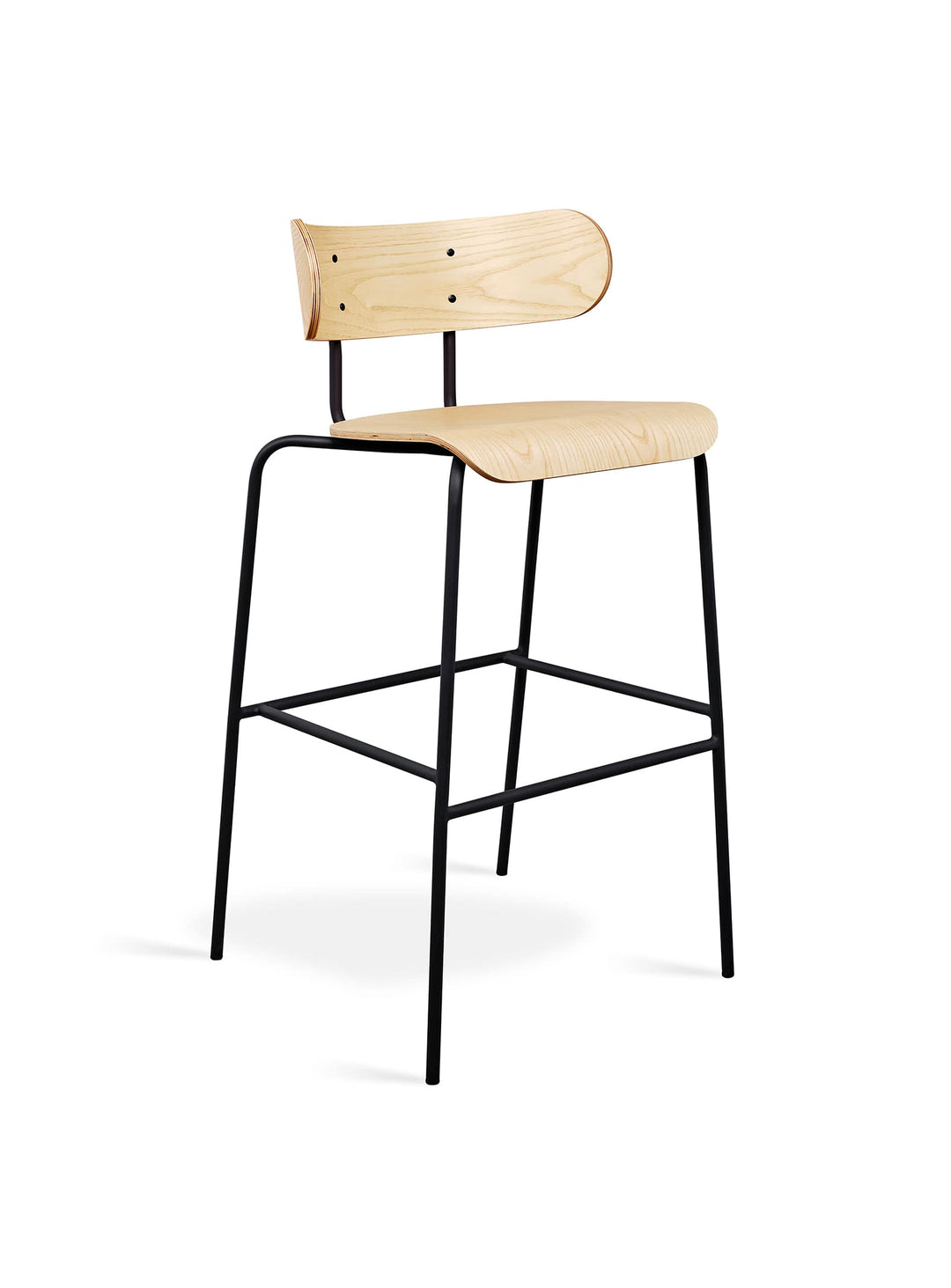 Élégance et robustesse définissent le tabouret de bar Bantam de Gus* Modern. Frene.