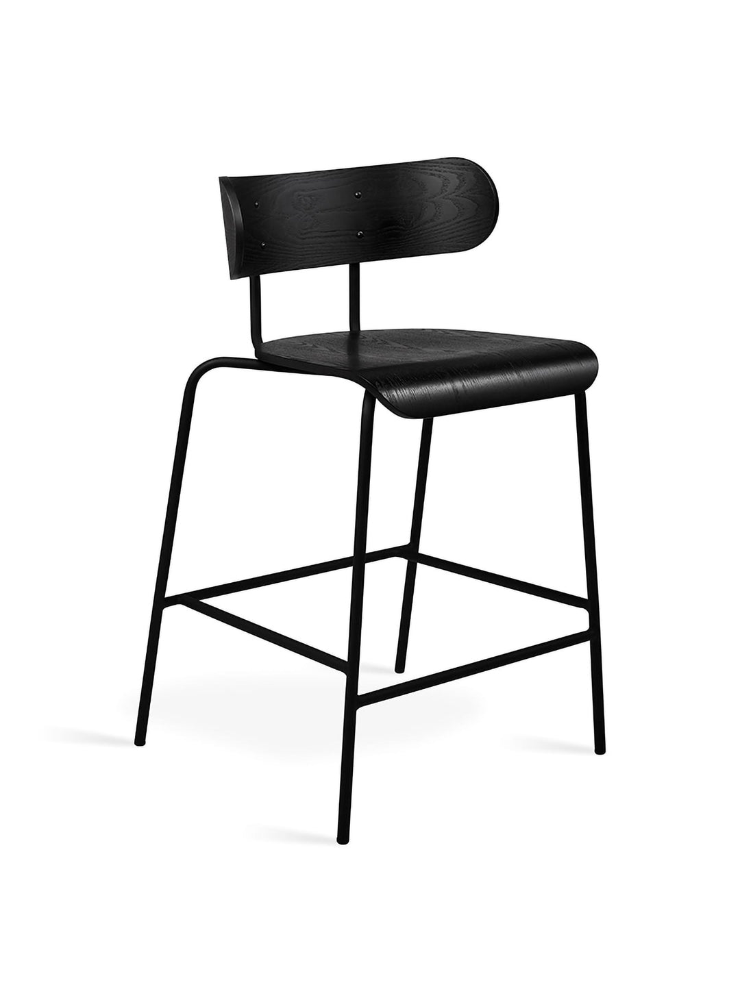Tabouret de comptoir Gus* Modern, parfait pour cuisine moderne et chaleureuse. frene noir