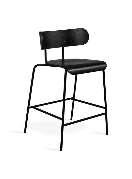 Tabouret de comptoir Gus* Modern, parfait pour cuisine moderne et chaleureuse. frene noir