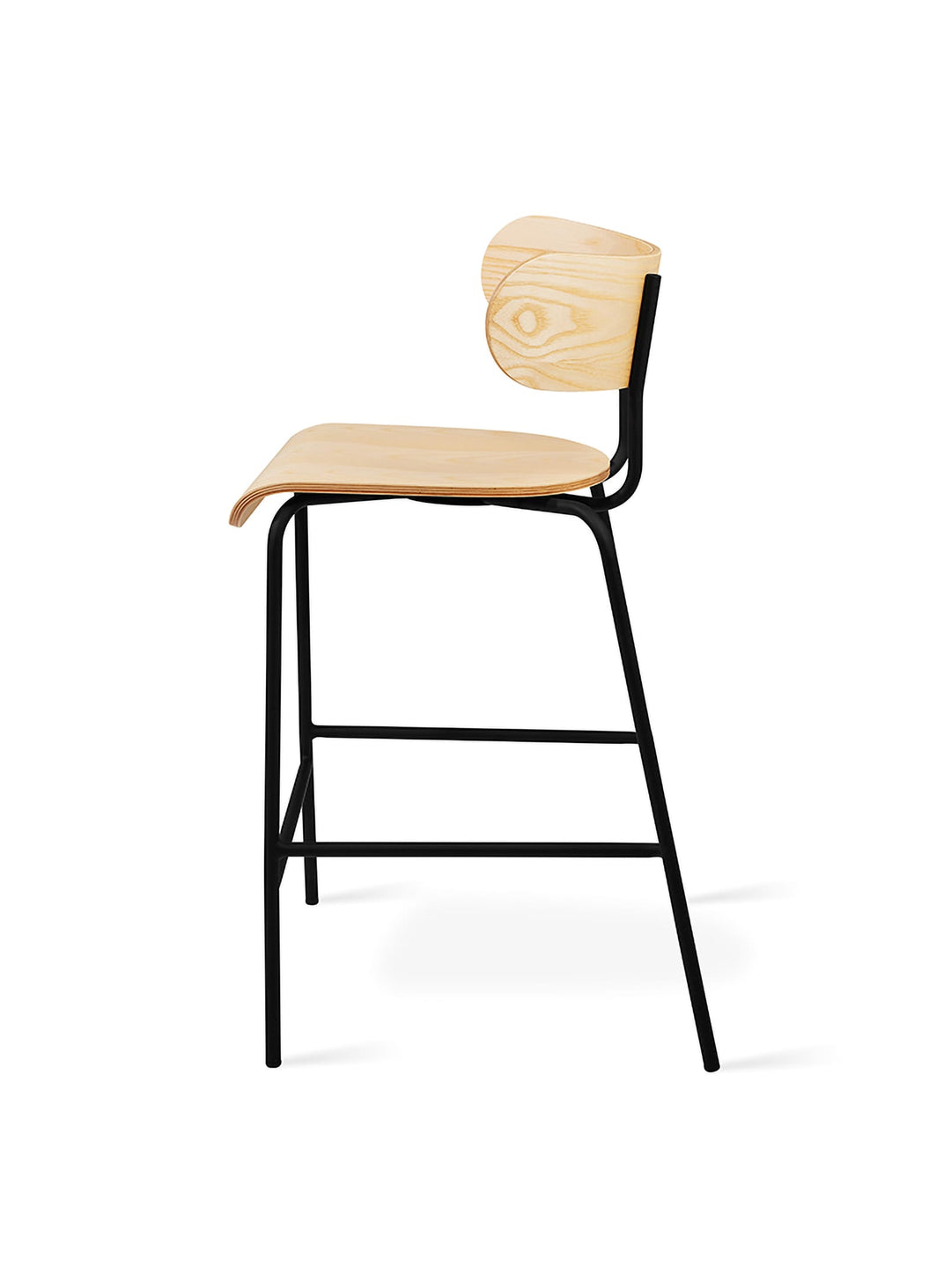 Tabouret de comptoir Gus* Modern, repose-pieds intégré pour plus de confort. frene