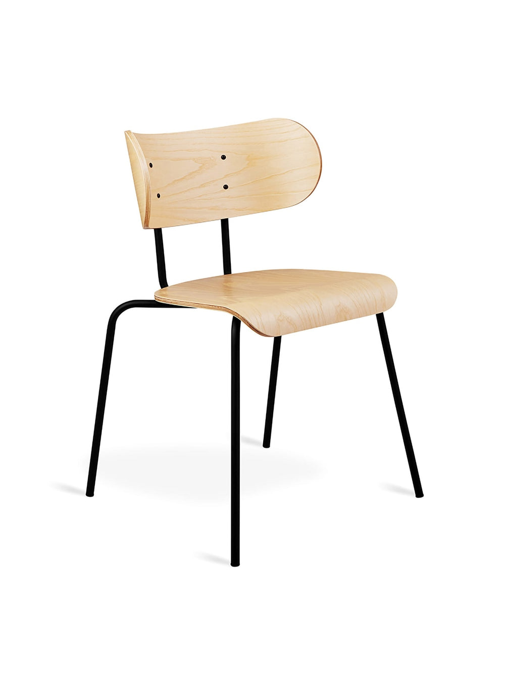 Chaise à dîner Bantam de Gus* Modern, légère, robuste et empilable. frene