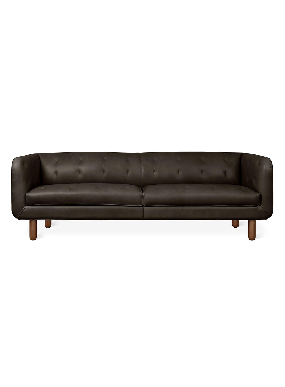 Sofa Beaconsfield signé Gus* Modern : cuir luxueux et design smoking. cuir noir