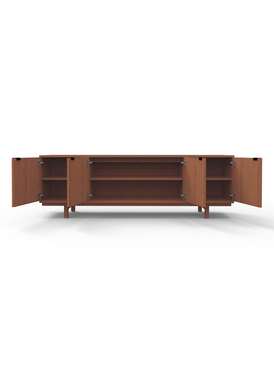 Buffet Belmont de Gus* Modern, design architectural et chaleur du noyer.