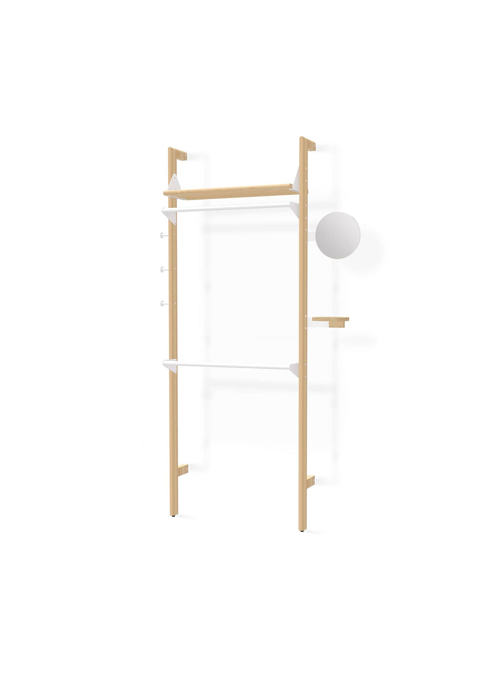 Découvrez Branch 1 de Gus* Modern, une garde-robe modulaire qui allie esthétisme et fonctionnalité. Blanc / naturel.