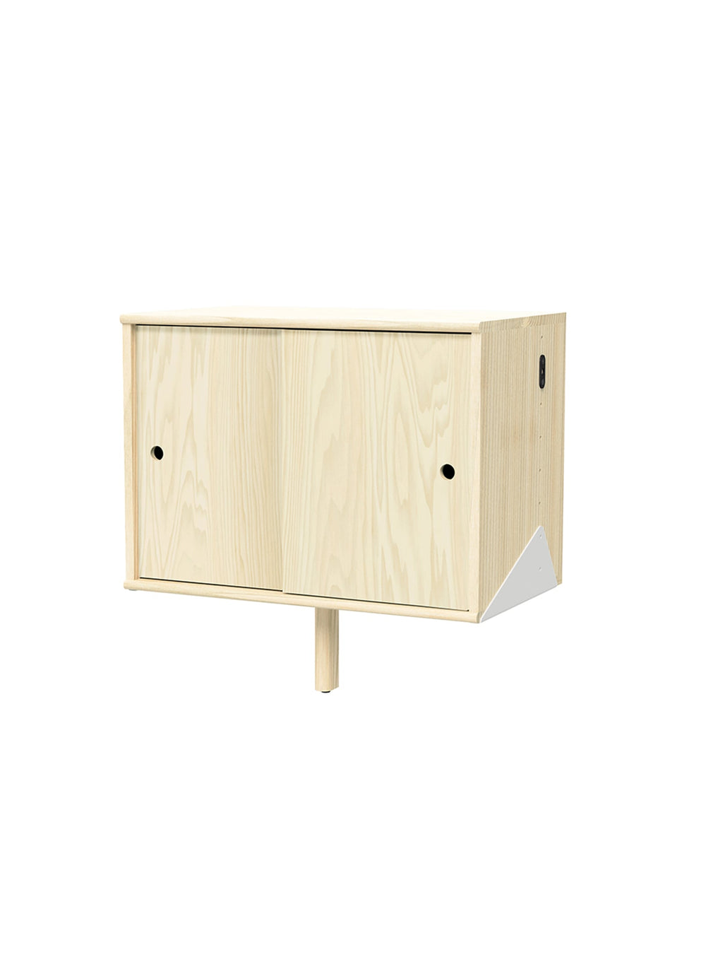 Grande armoire Gus* Modern pour structure Branch, idéale pour rangement discret. Blanc et naturel.