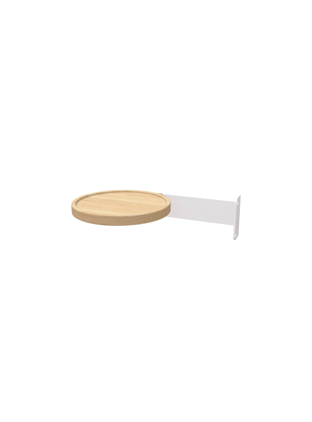 Plateau latéral Branch, une solution de rangement supplémentaire qui s’intègre parfaitement à votre système Gus* Modern. Blanc / naturel.
