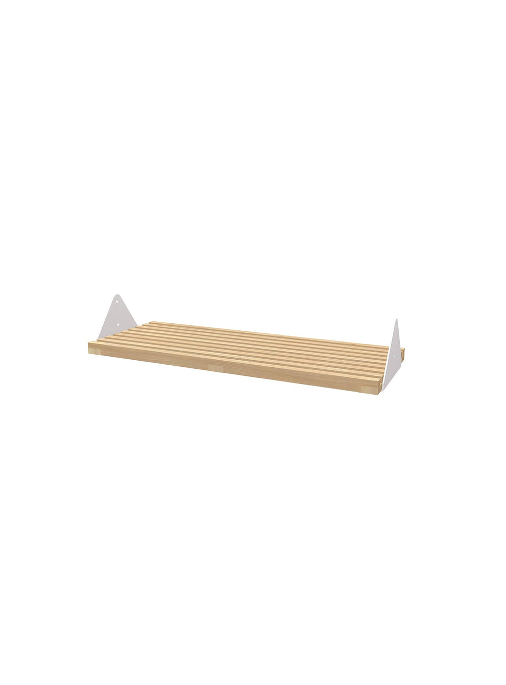 Étagère à lamelles Branch de Gus* Modern : un rangement élégant et aéré pour vos chaussures, vêtements et linge de maison. Blanc / naturel.
