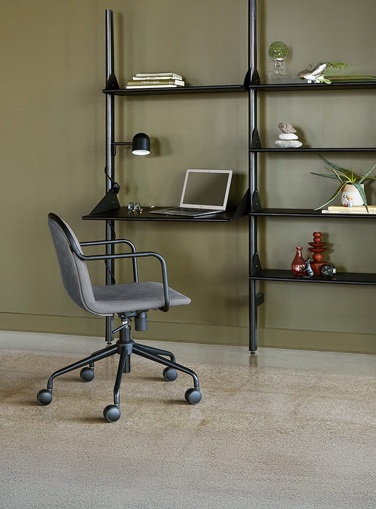 Chaise de bureau Draft Gus* Modern, pivotement 360° pour flexibilité maximale.