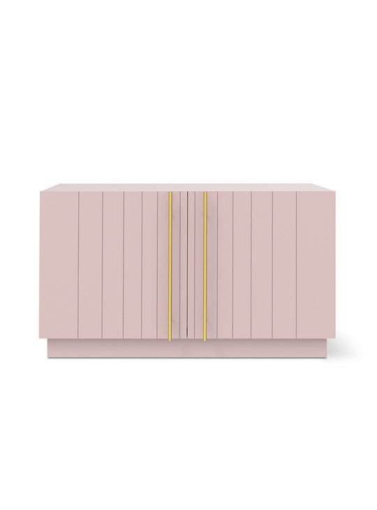 Cabinet Elora Gus* Modern, finitions satinées et poignées en laiton raffinées. chiffon