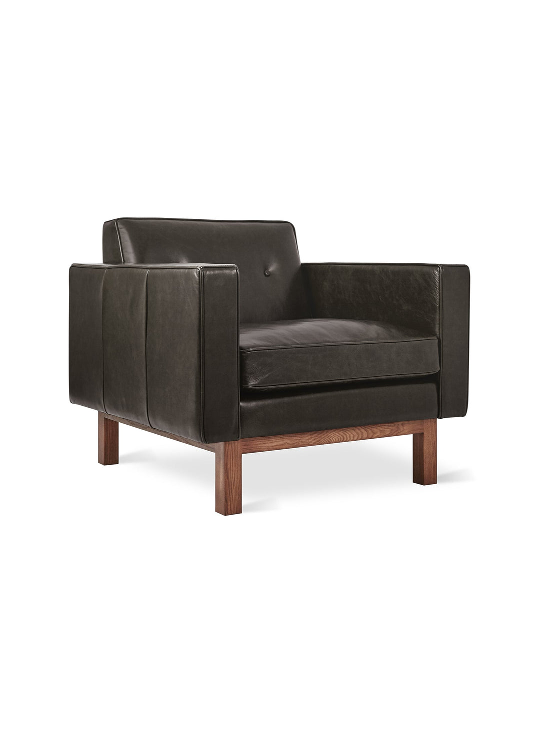Le fauteuil Embassy de Gus* Modern : une pièce maîtresse au style intemporel. Cuir noir