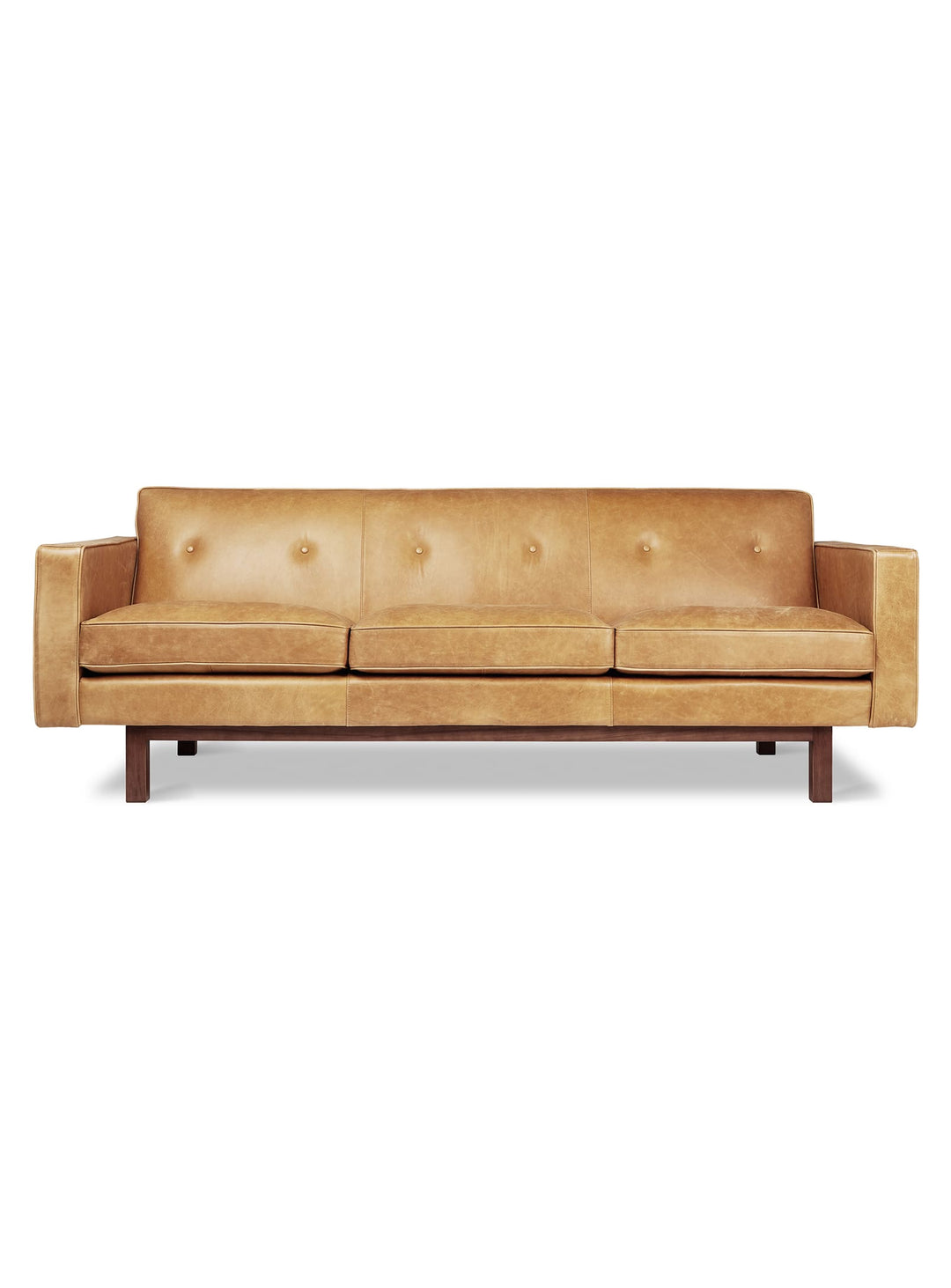 Le sofa Embassy de Gus* Modern : une statement piece pour votre salon.. Cuir canyon whiskey