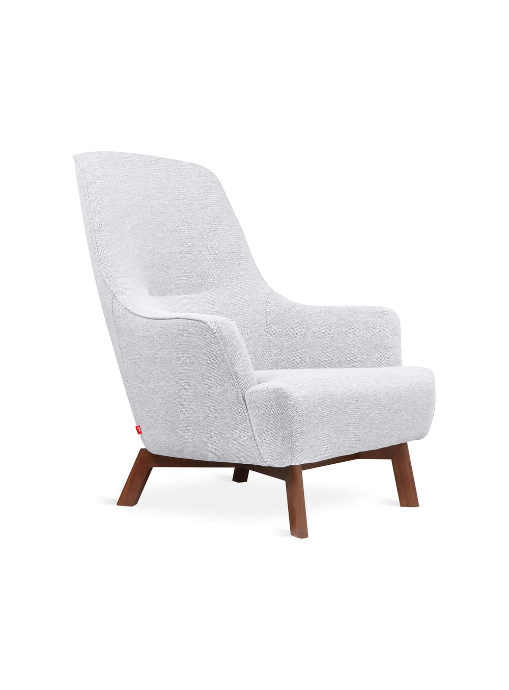 Fauteuil Hilary de Gus* Modern, silhouette mid-century élégante. Pixel Shale