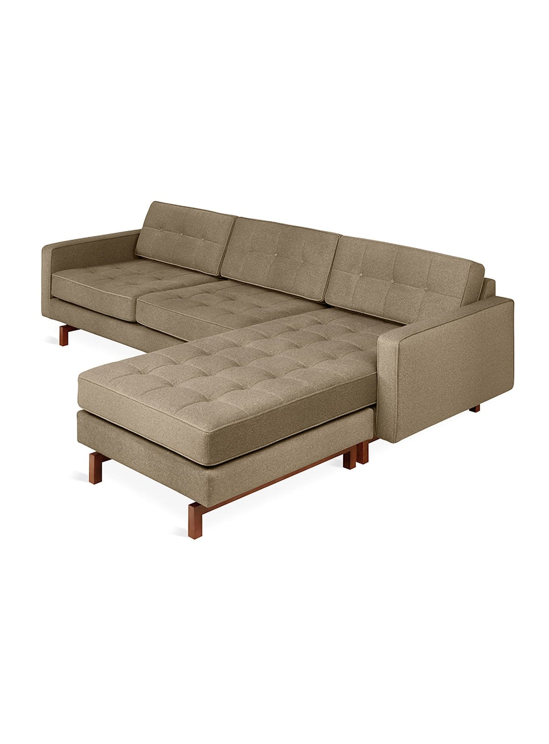 Sofa bi-sectionnel Gus* Modern Jane 2, idéal pour espaces modulables. merino mocha