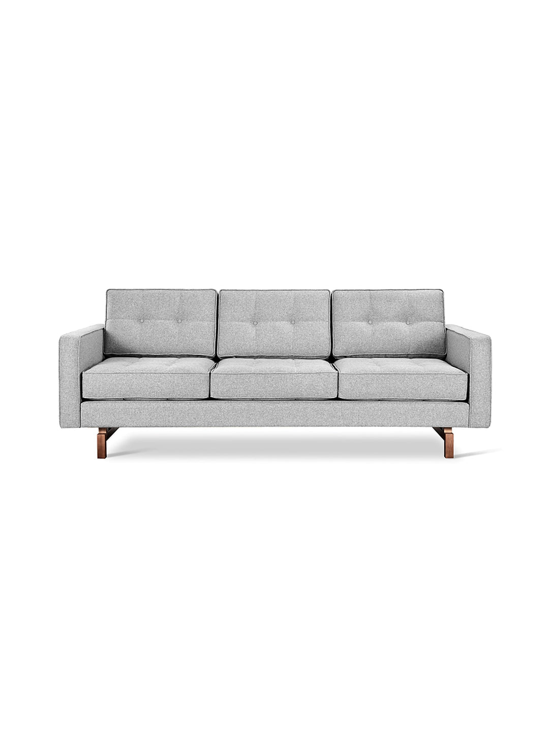 Sofa Gus* Modern Jane 2, base bois flottante et design lumineux. bayview silver