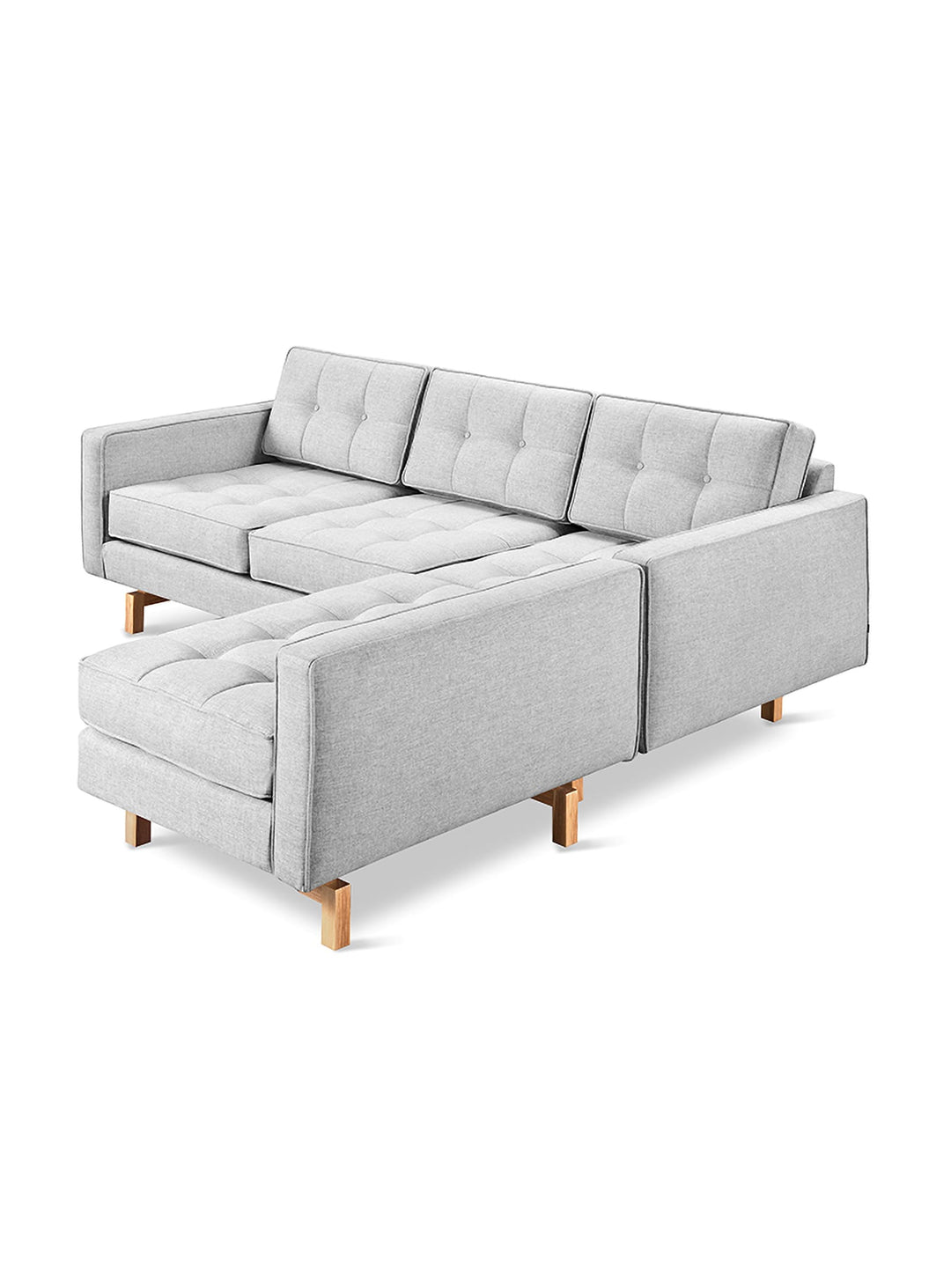 Sofa bi-sectionnel Jane Loft 2 de Gus* Modern, configuration gauche ou droite. bayview silver