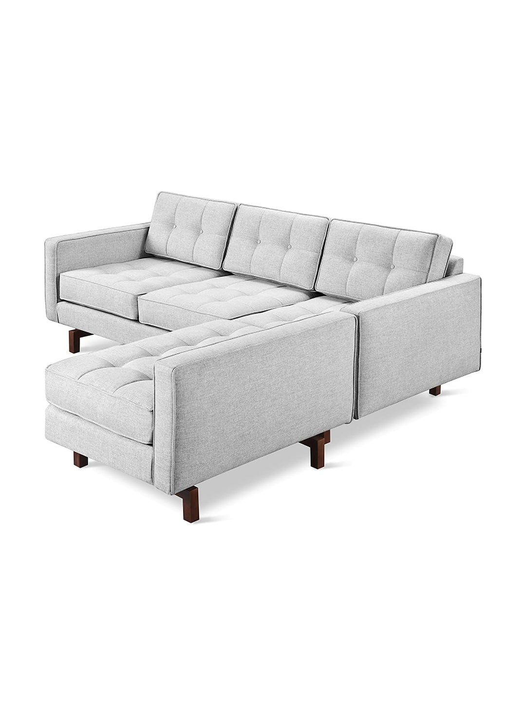 Sofa bi-sectionnel Jane Loft 2 Gus* Modern, parfait pour espaces ouverts. bayview silver