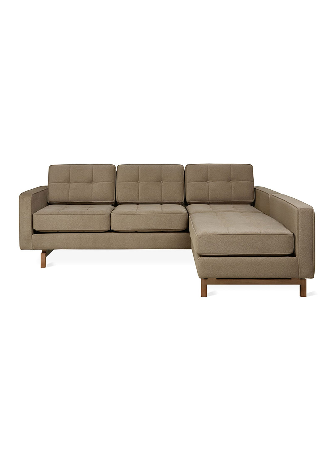 Sofa bi-sectionnel Jane Loft 2 Gus* Modern, charme mid-century revisité. merino mocha