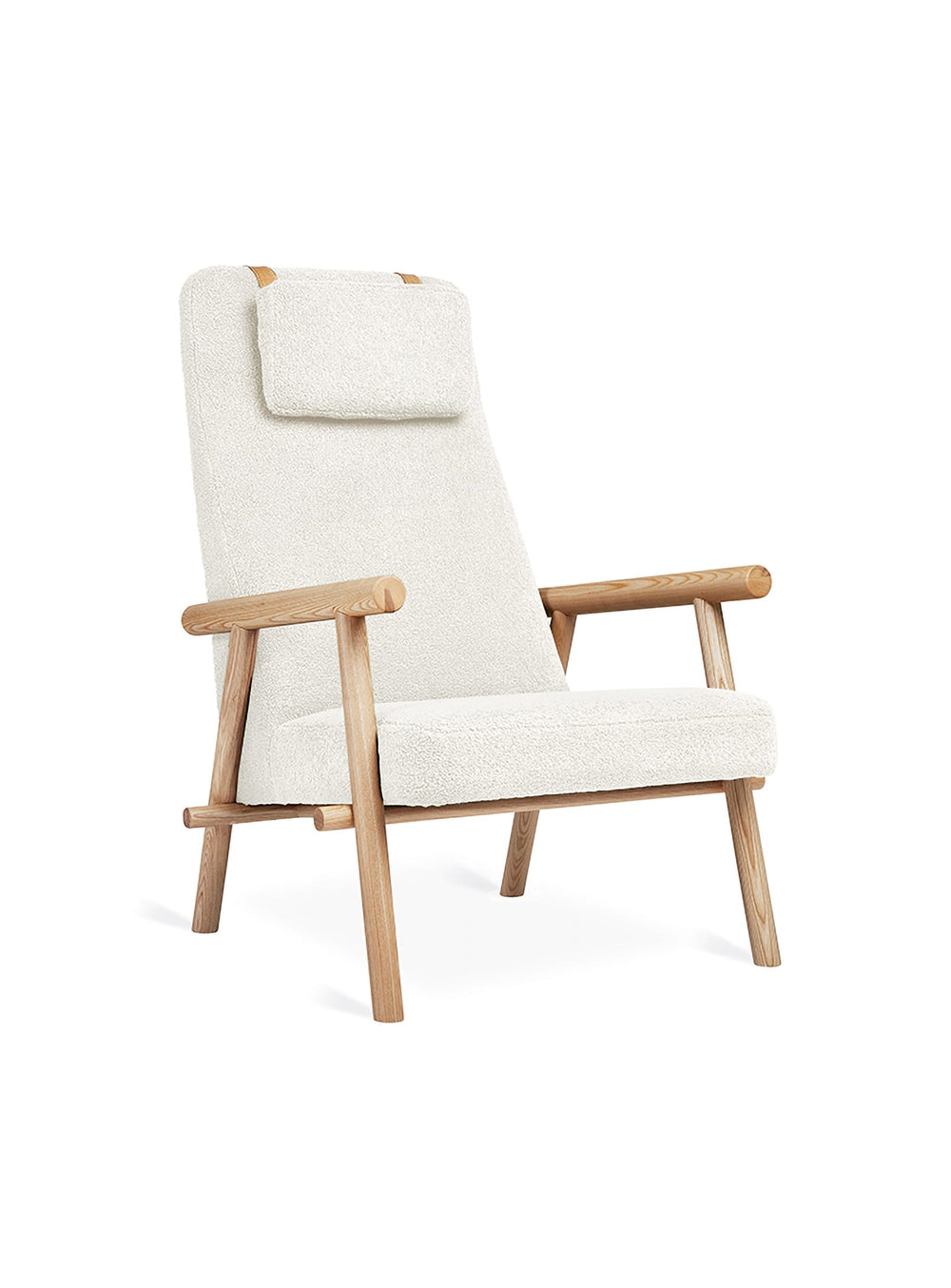 Fauteuil Labrador Gus* Modern, frêne massif et cuir cousu à la main. auckland willow