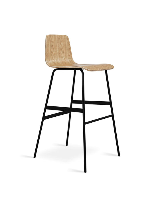Tabouret de bar Lecture Gus* Modern, siège en contreplaqué durable et style iconique. frene