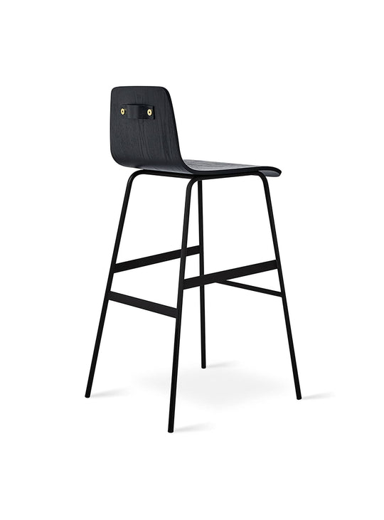 Tabouret de bar Lecture Gus* Modern, parfait pour bars modernes et cuisines stylées. frene noir