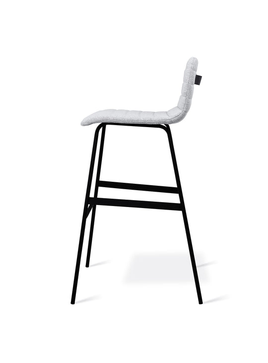 Tabouret de bar Lecture de Gus* Modern, repose-pieds ergonomique et style épuré. Pixel Shale