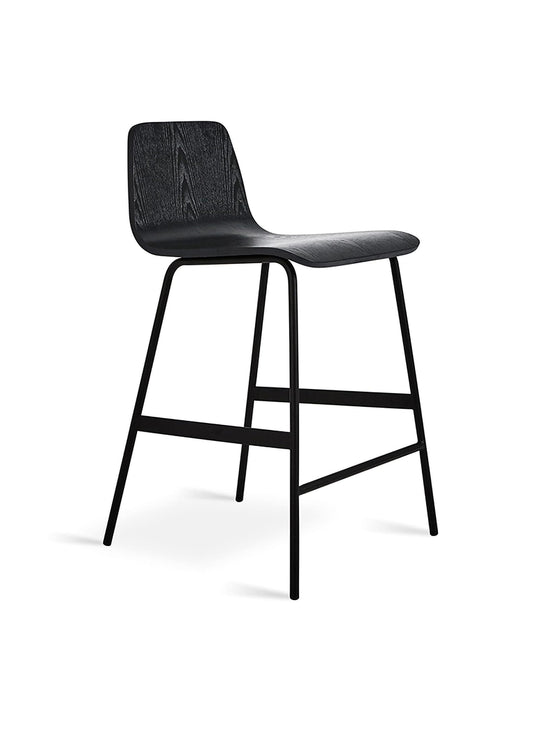 Tabouret de comptoir Lecture de Gus* Modern, look rétro modernisé. frene noir