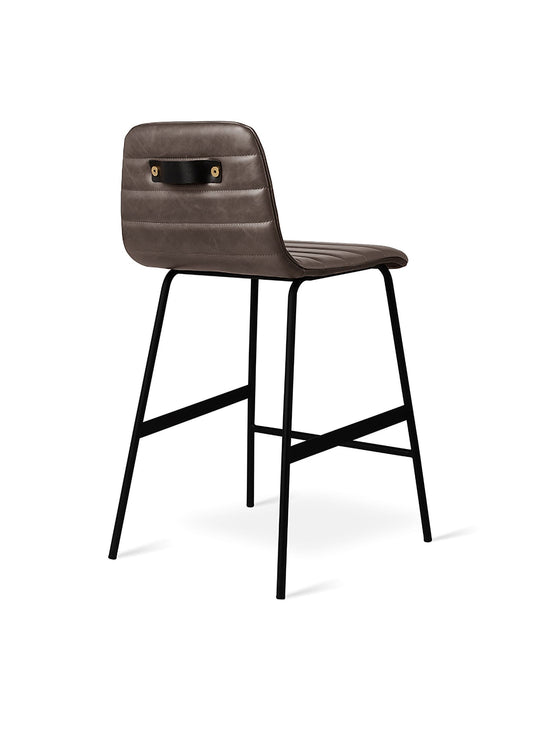 Tabouret de comptoir Lecture Gus* Modern, style simple, élégant et fonctionnel. cuir gris