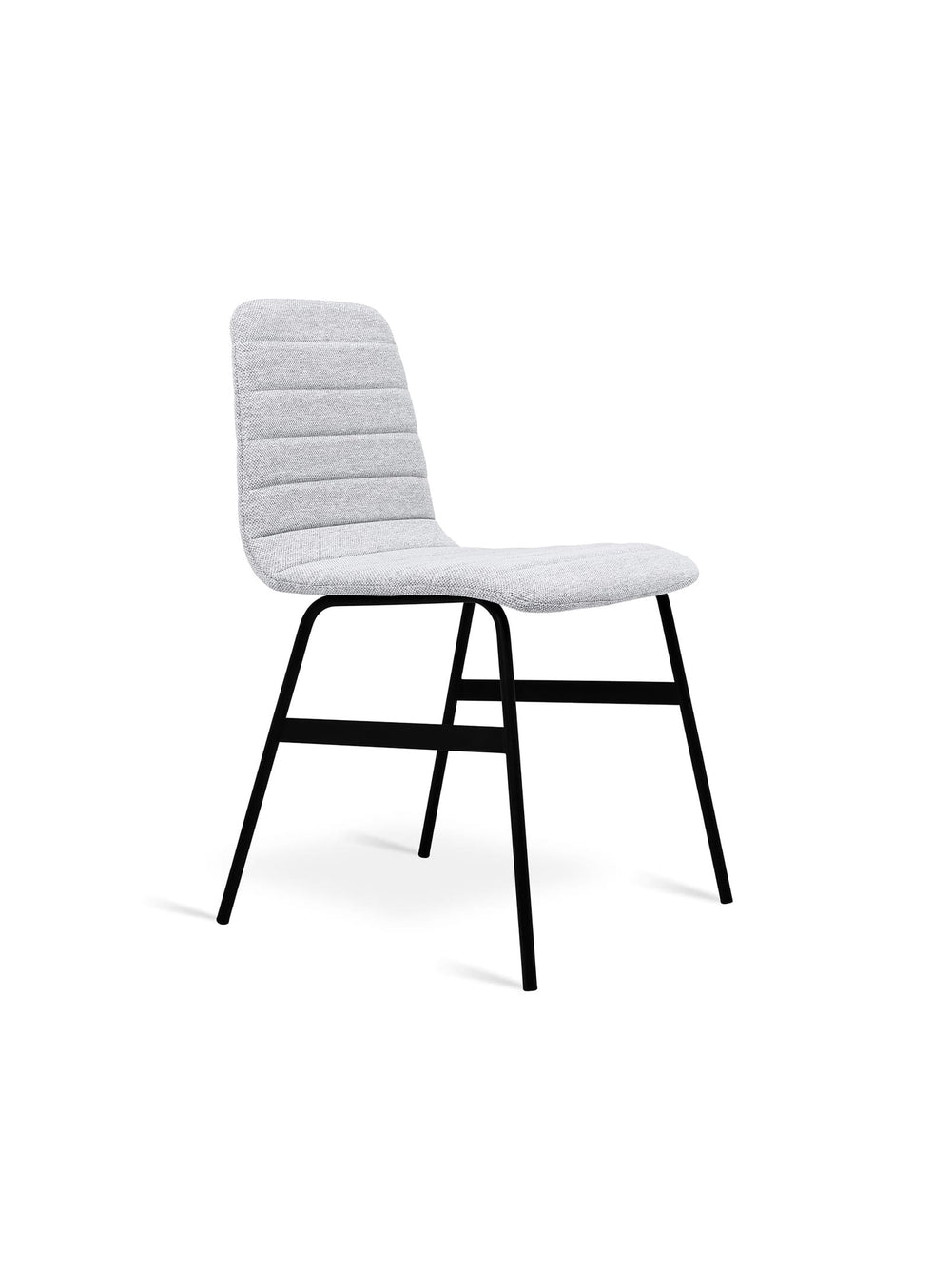 Chaise rembourrée Lecture Gus* Modern, assise monobloc et piqûres élégantes. Pixel Shale