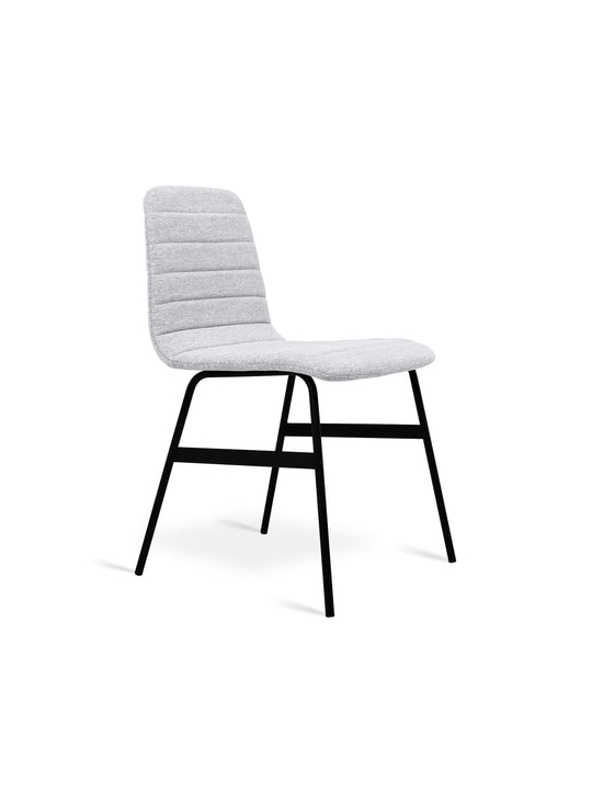 Chaise rembourrée Lecture Gus* Modern, assise monobloc et piqûres élégantes. Pixel Shale