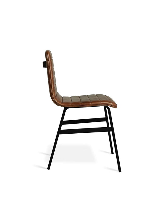 Chaise Lecture Gus* Modern, design d’école revisité avec sophistication. cuir brun