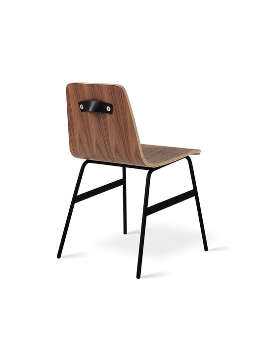 Chaise à dîner Lecture Gus* Modern, parfaite pour bureau, lecture ou repas. noyer