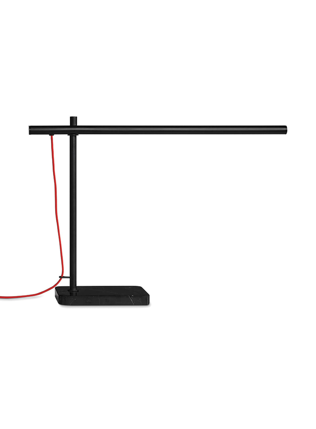 Lampe de table Lewis Gus* Modern, base en marbre et cordon rouge rétro. noir