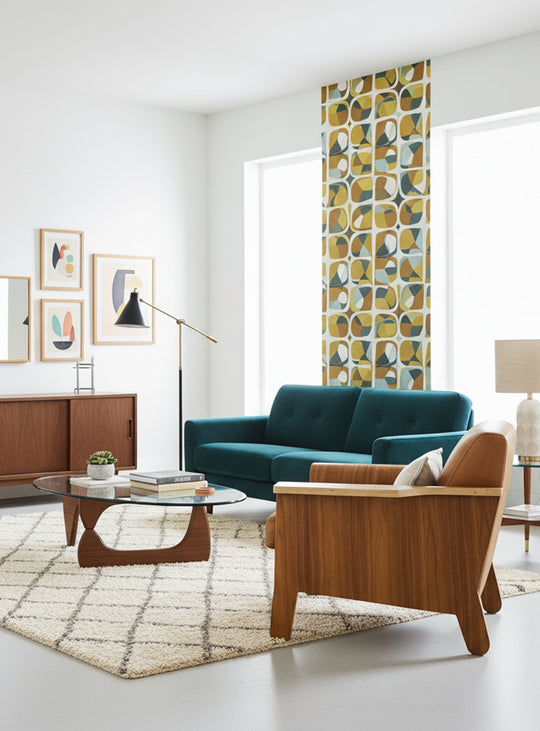 Fauteuil Lodge de Gus* Modern : équilibre parfait entre vintage et modernité. Cuir Vegan Cognac.