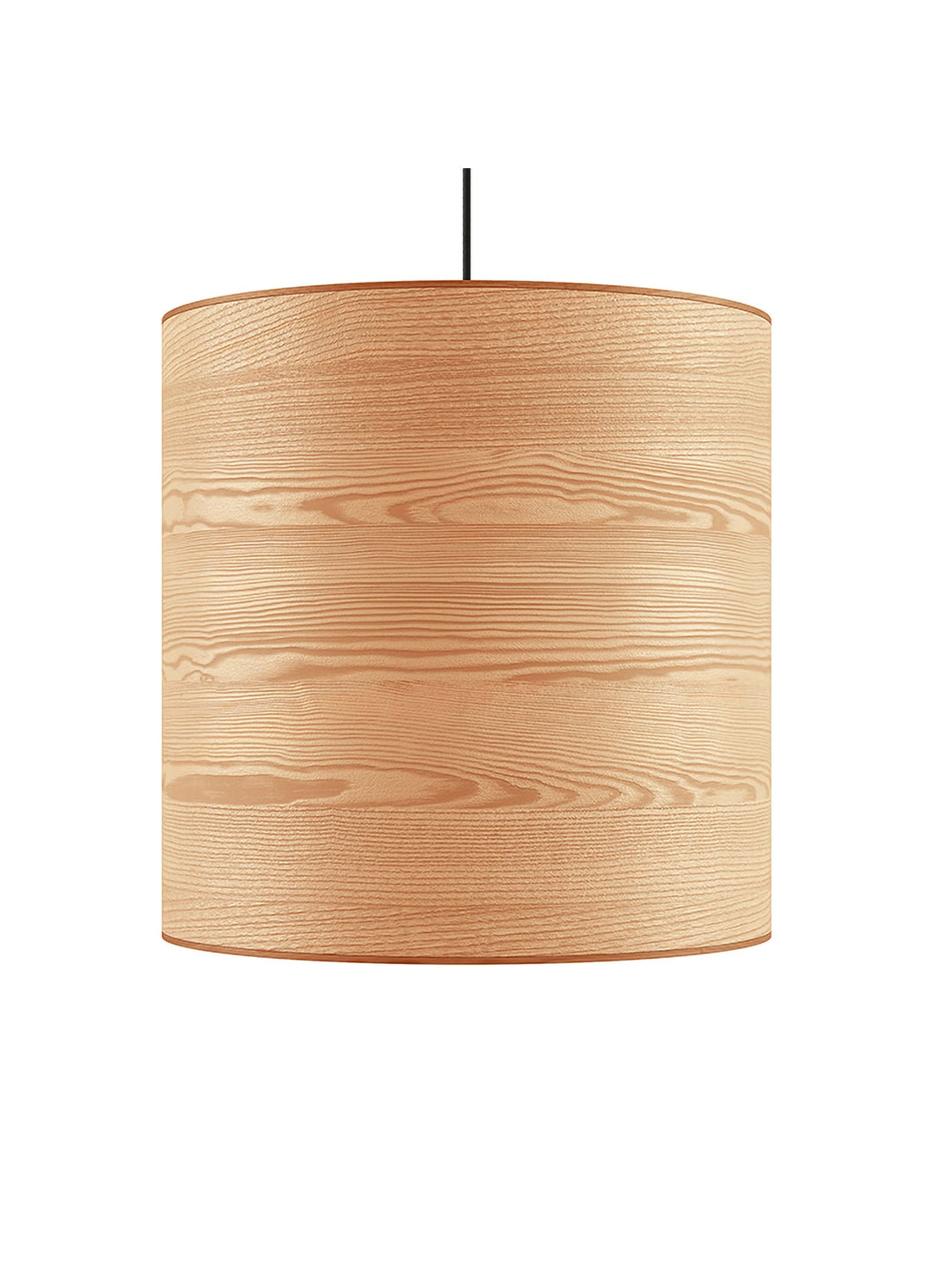 Lampe suspendue Milton Gus* Modern, abat-jour en bois naturel et ambiance chaleureuse. grande
