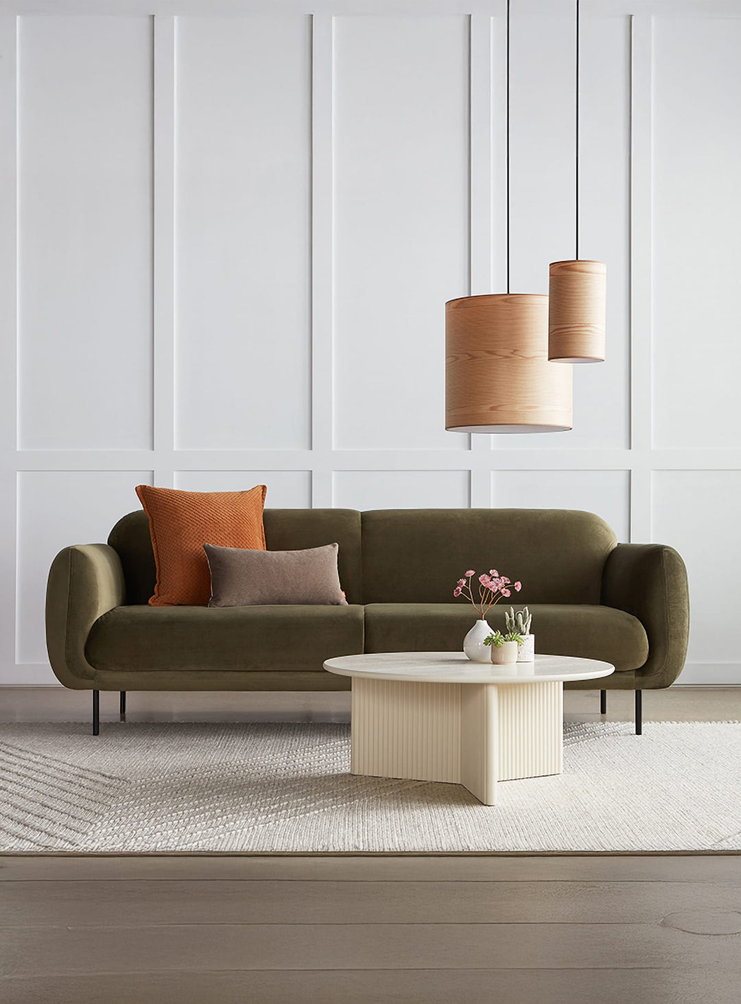 Lampe suspendue Milton Gus* Modern, touche naturelle pour cuisine, salon ou chambre. grande