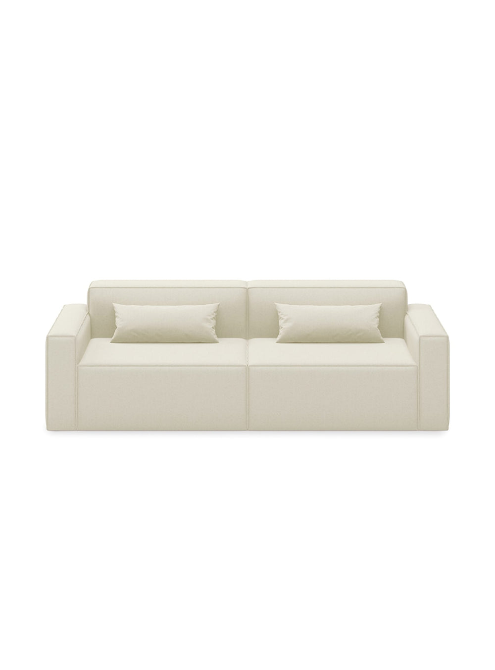 Sofa 2 places Gus* Modern Mix Modular, coutures françaises et finition chic. mowat sand