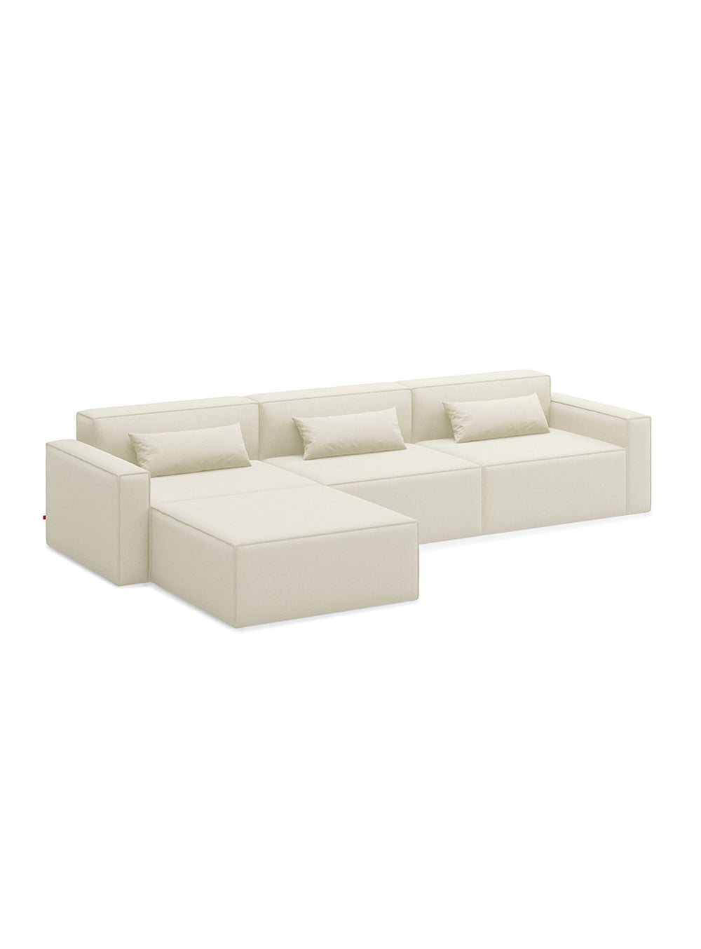 Sofa sectionnel 4 places Gus* Modern Mix Modular, confort ferme et design chic. mowat sand