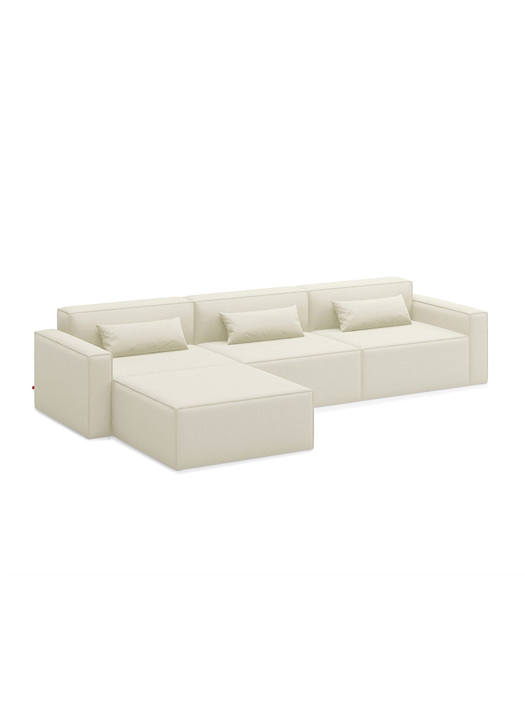 Sofa sectionnel 4 places Gus* Modern Mix Modular, confort ferme et design chic. mowat sand