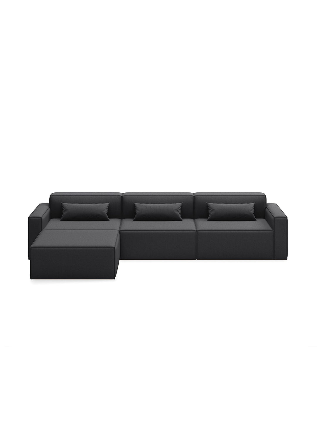 Sofa sectionnel 4 places Mix Modular Gus* Modern, coutures françaises raffinées. mowat raven