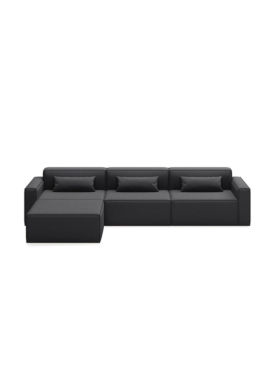 Sofa sectionnel 4 places Mix Modular Gus* Modern, coutures françaises raffinées. mowat raven