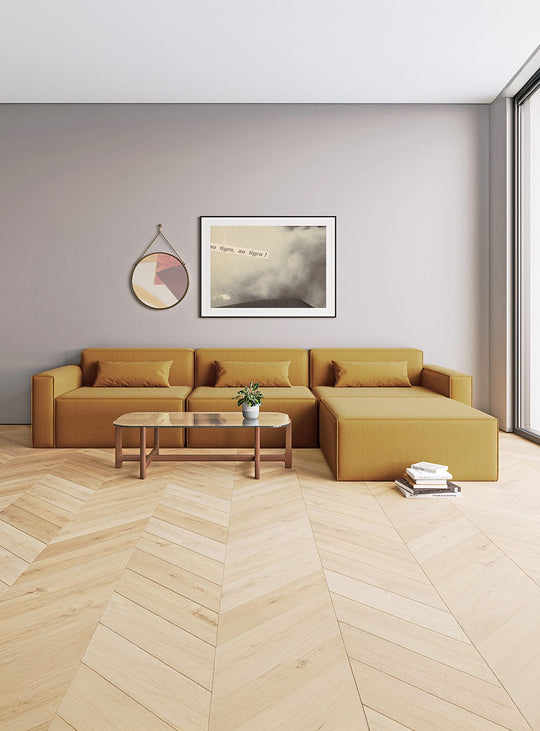  Sofa sectionnel 4 places Mix Modular de Gus* Modern, modularité totale et élégante. mowat ferro