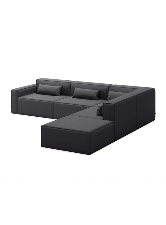 Sofa sectionnel 5 places Mix Modular de Gus* Modern, idéal pour salons lumineux. mowat raven