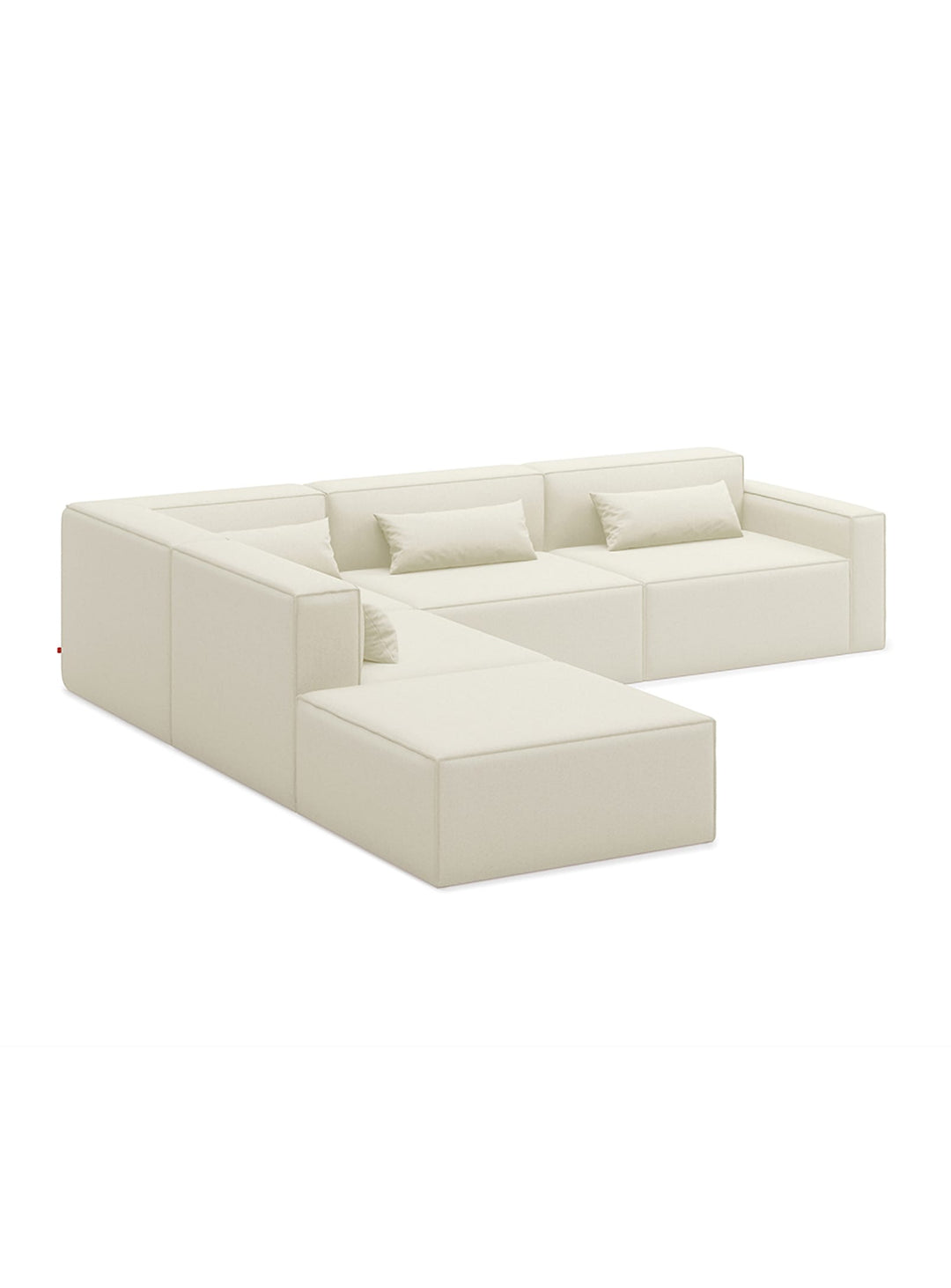 Sofa sectionnel 5 places Mix Modular de Gus* Modern, design aligné et moderne. mowat sand