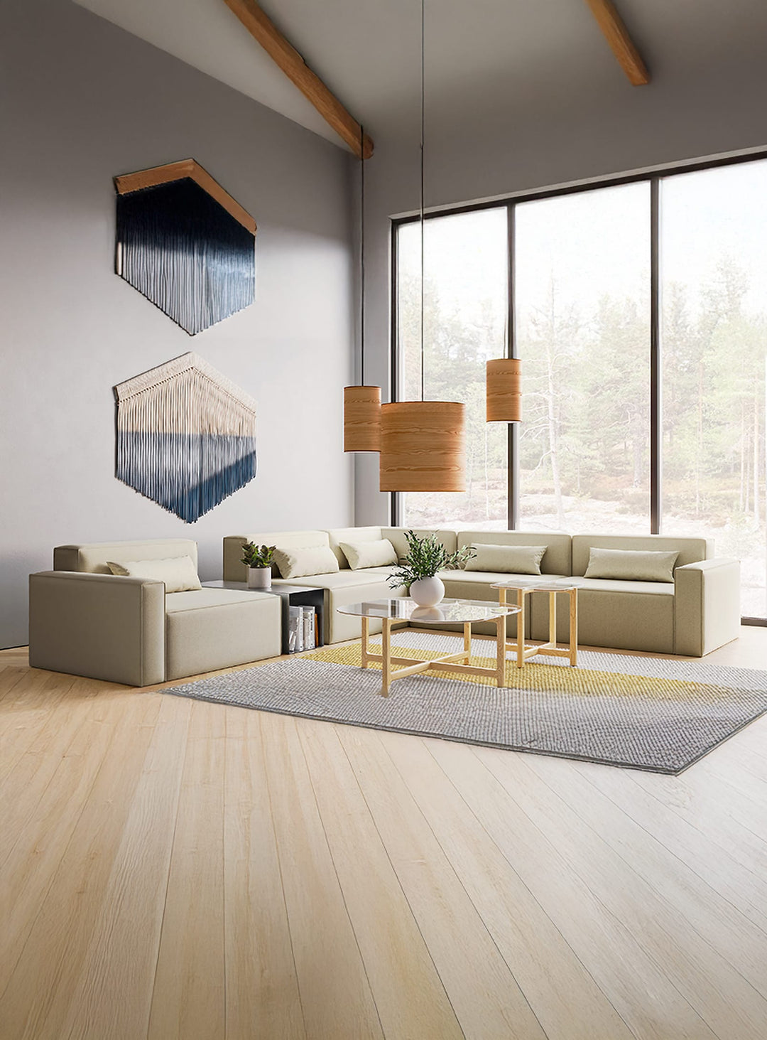 Sofa sectionnel 5 places Gus* Modern Mix Modular, idéal pour grands espaces. mowat sand