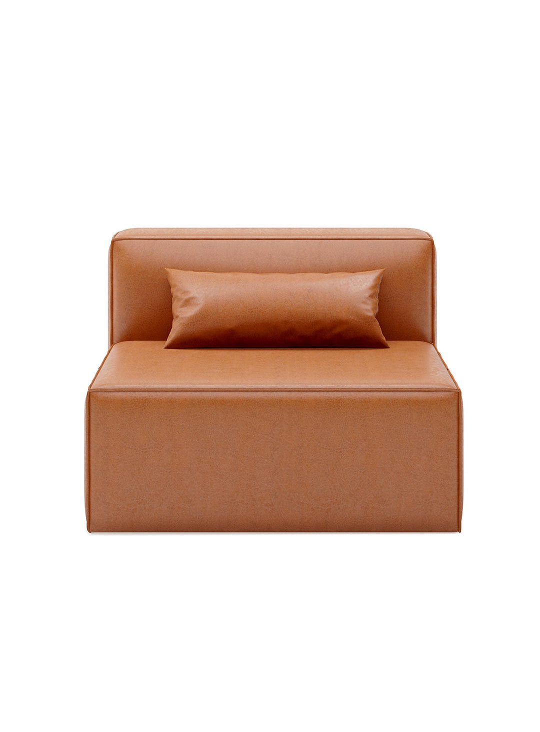 Fauteuil Gus* Modern Mix, personnalisation totale et confort moderne. cuir vegan cognac