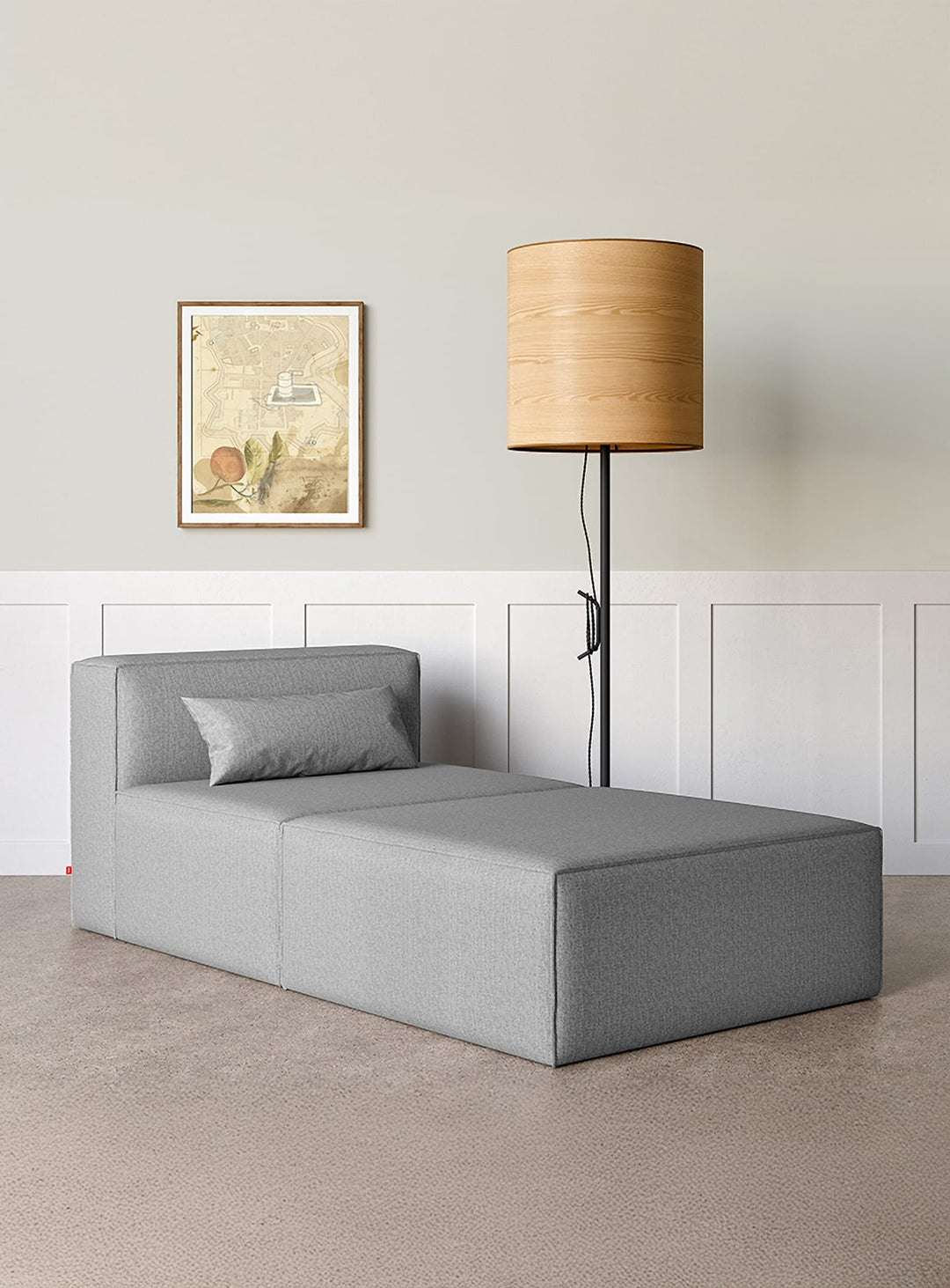 Ensemble fauteuil et ottoman Gus* Modern Mix Modular, confort et modularité. parliament stone