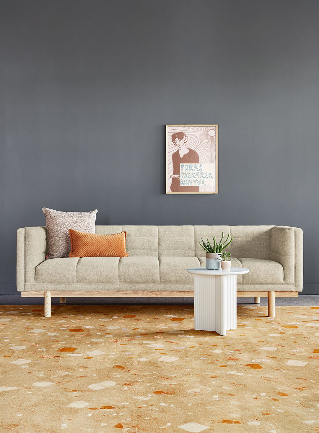 Sofa Gus* Modern Mulholland, touches tuftées et élégance mid-century moderne. caledon antler